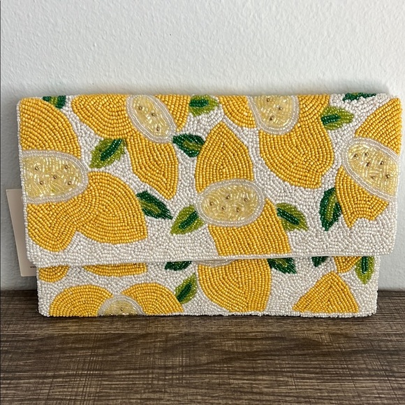 Antik Kraft | Lemon Beaded Clutch/Crossbody - Picture 11 of 12
